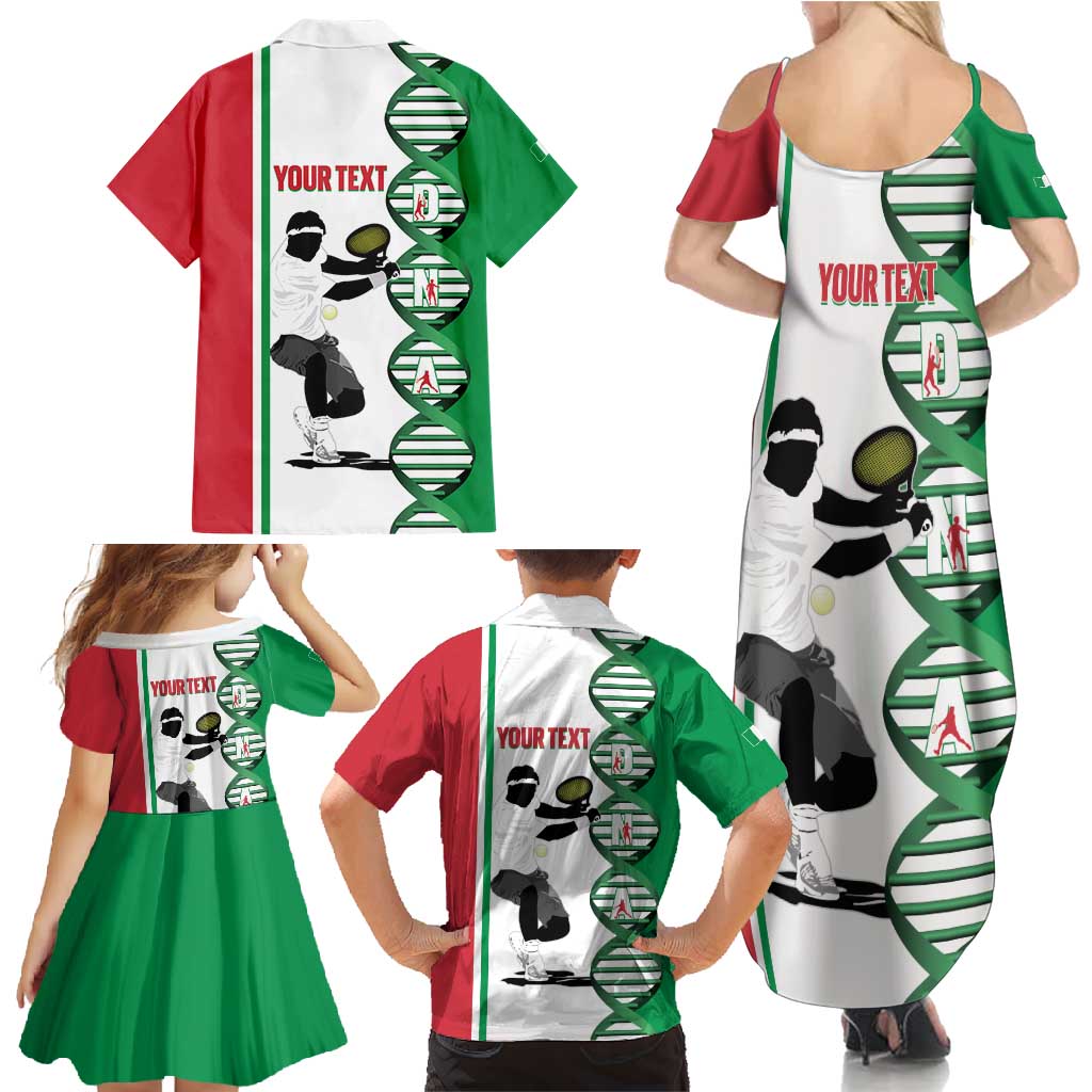 Personalised Italy Tennis Family Matching Summer Maxi Dress and Hawaiian Shirt Its In My DNA - Wonder Print Shop