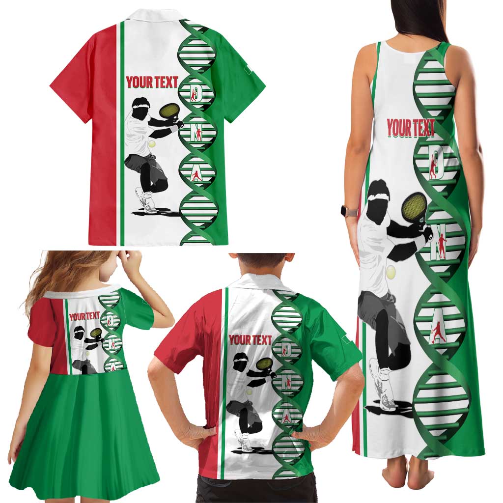 Personalised Italy Tennis Family Matching Tank Maxi Dress and Hawaiian Shirt Its In My DNA - Wonder Print Shop