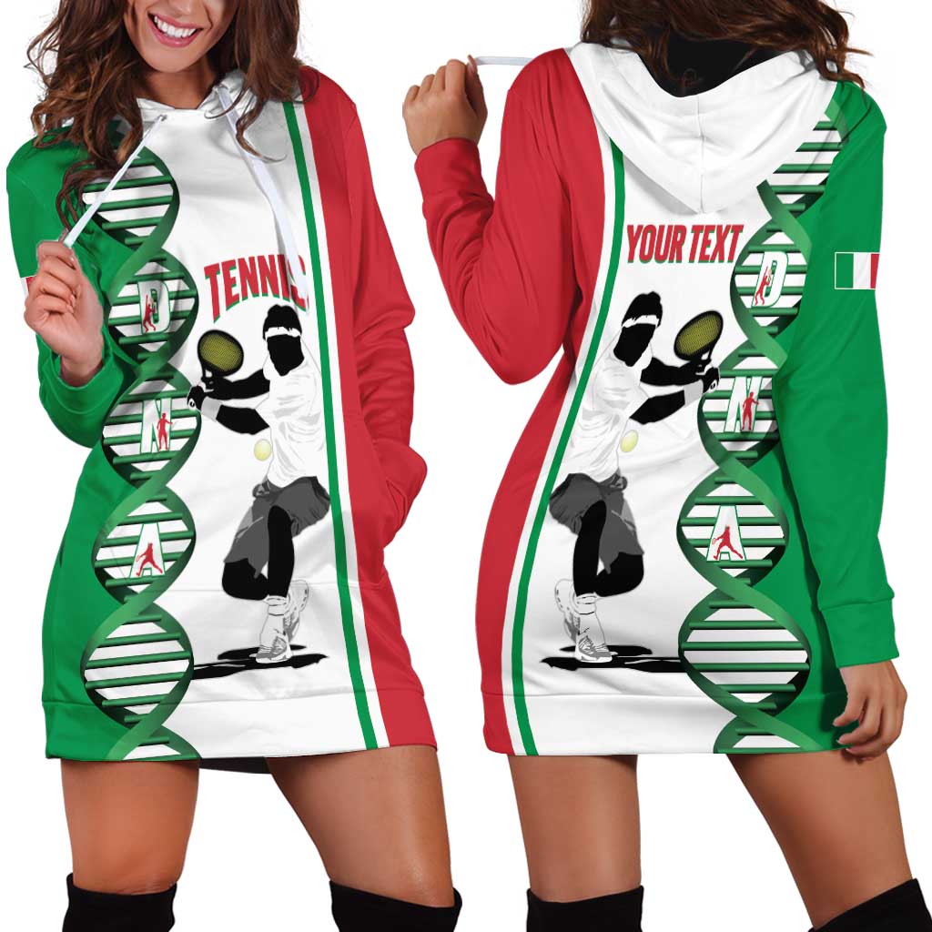 Personalised Italy Tennis Hoodie Dress Its In My DNA - Wonder Print Shop