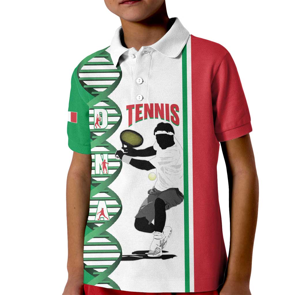 Personalised Italy Tennis Kid Polo Shirt Its In My DNA - Wonder Print Shop