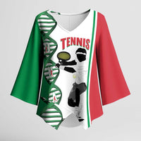 Personalised Italy Tennis Kimono Sleeve Blouse Its In My DNA - Wonder Print Shop