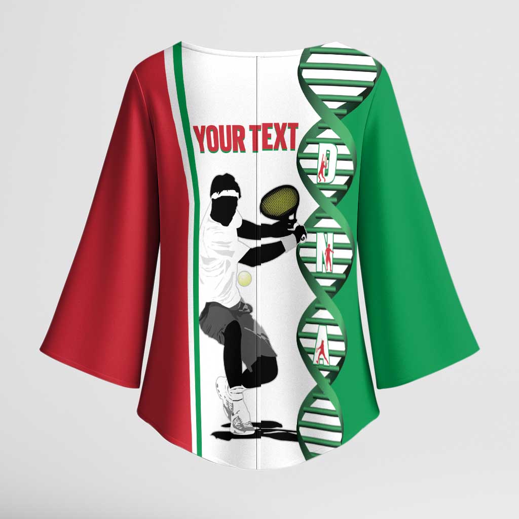 Personalised Italy Tennis Kimono Sleeve Blouse Its In My DNA - Wonder Print Shop