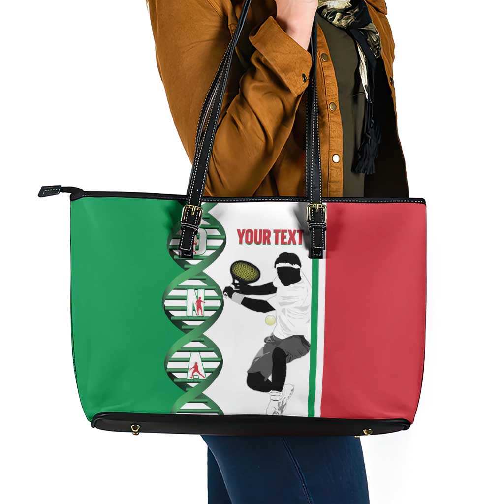 Personalised Italy Tennis Leather Tote Bag Its In My DNA - Wonder Print Shop