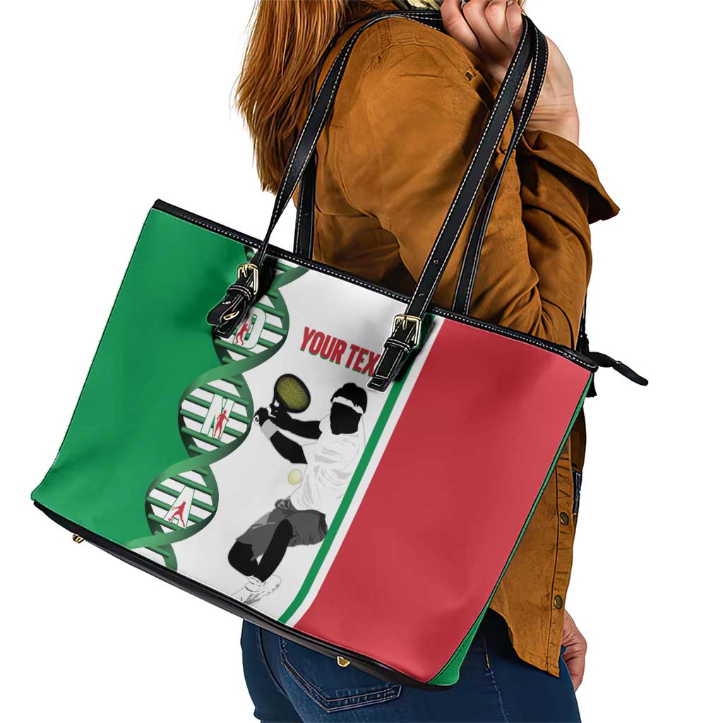 Personalised Italy Tennis Leather Tote Bag Its In My DNA - Wonder Print Shop