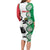 Personalised Italy Tennis Long Sleeve Bodycon Dress Its In My DNA - Wonder Print Shop