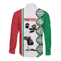 Personalised Italy Tennis Long Sleeve Button Shirt Its In My DNA - Wonder Print Shop