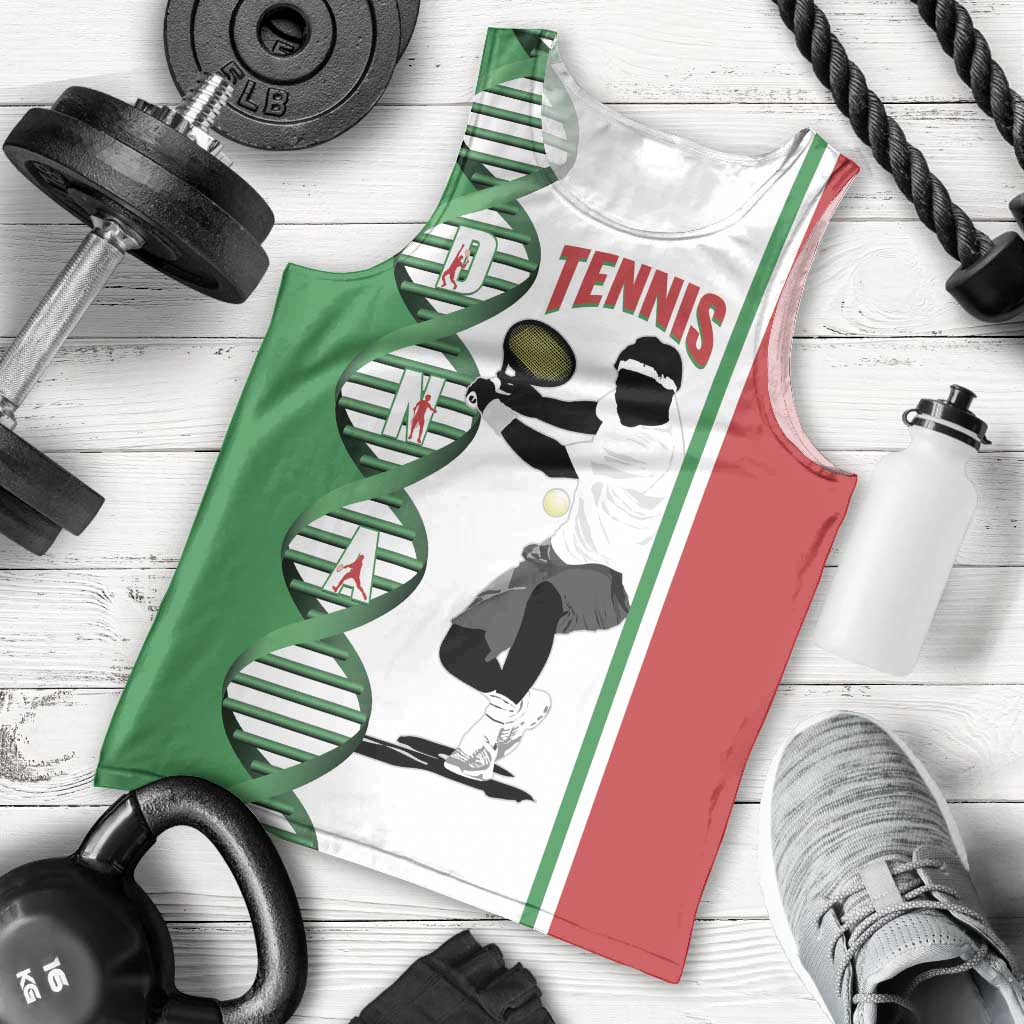 Personalised Italy Tennis Men Tank Top Its In My DNA - Wonder Print Shop