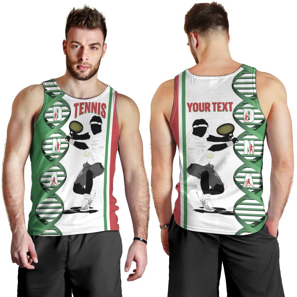 Personalised Italy Tennis Men Tank Top Its In My DNA - Wonder Print Shop