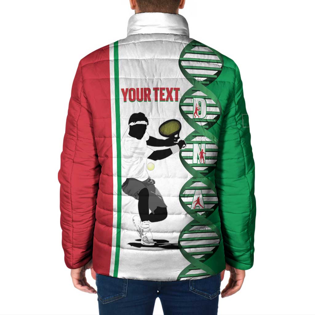 Personalised Italy Tennis Padded Jacket Its In My DNA - Wonder Print Shop