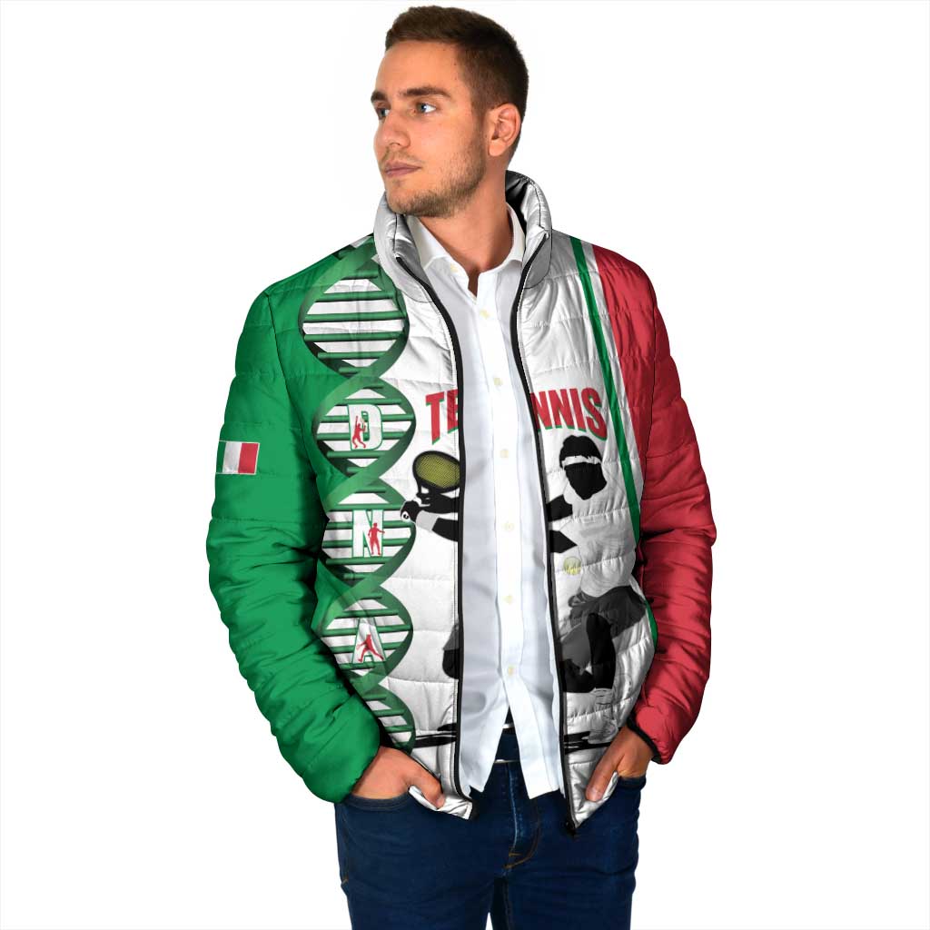 Personalised Italy Tennis Padded Jacket Its In My DNA - Wonder Print Shop