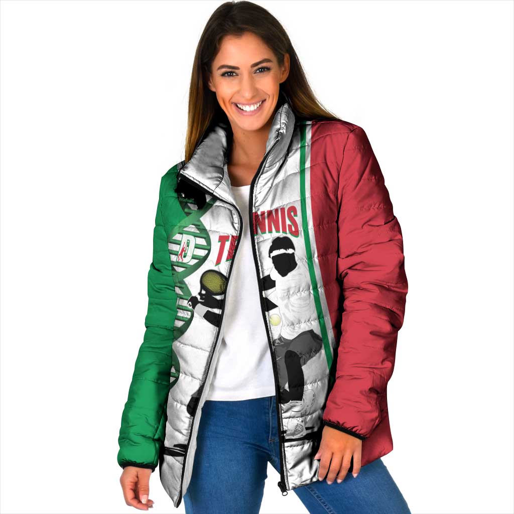 Personalised Italy Tennis Padded Jacket Its In My DNA - Wonder Print Shop