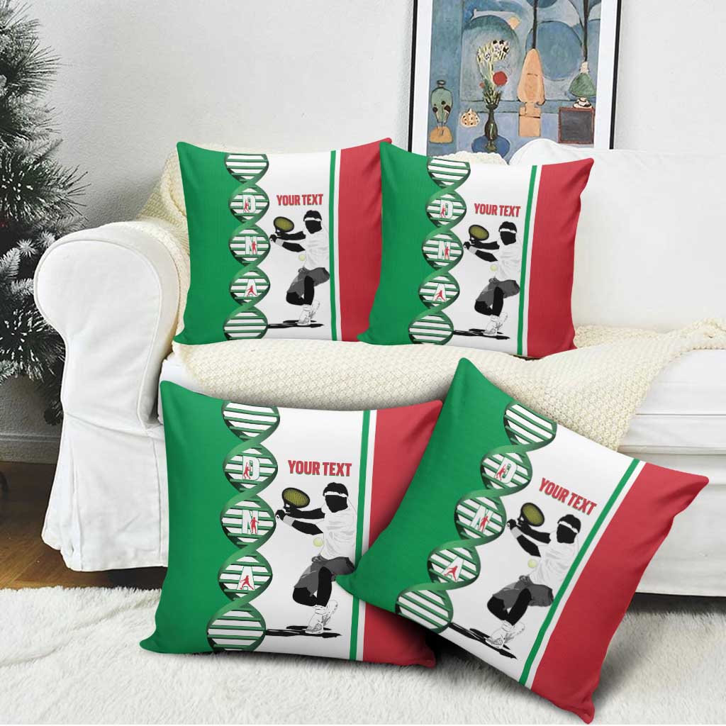 Personalised Italy Tennis Pillow Cover Its In My DNA - Wonder Print Shop
