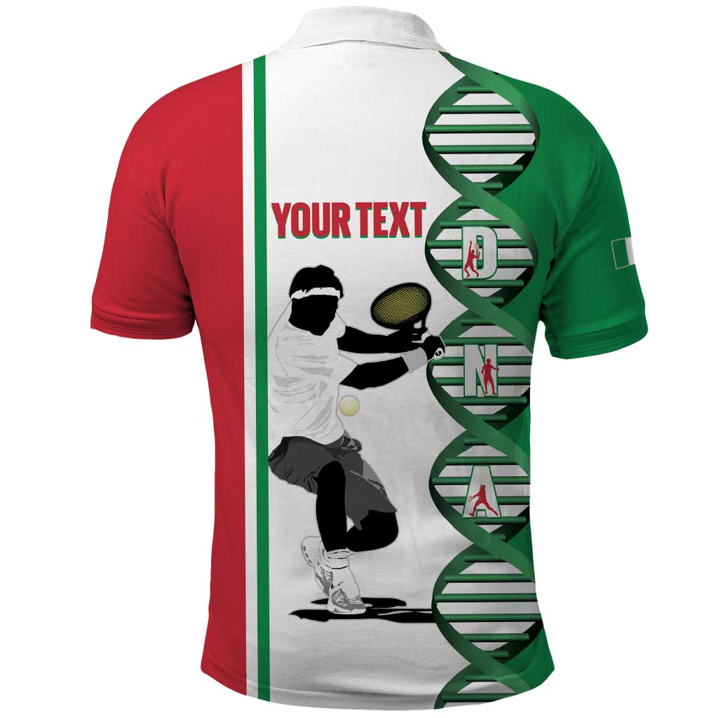 Personalised Italy Tennis Polo Shirt Its In My DNA - Wonder Print Shop