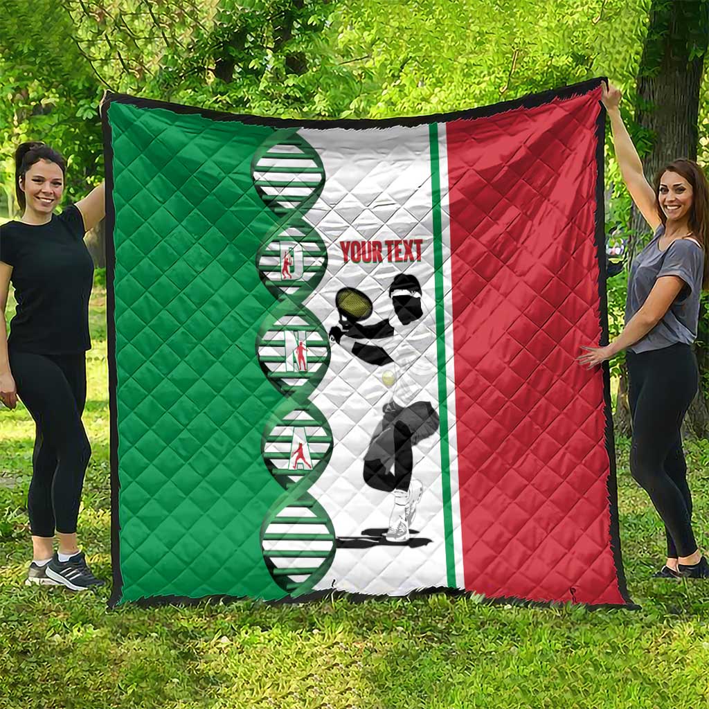 Personalised Italy Tennis Quilt Its In My DNA - Wonder Print Shop