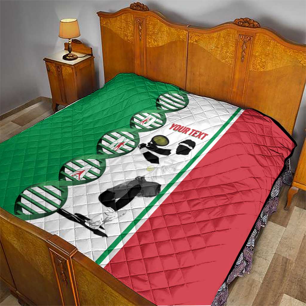 Personalised Italy Tennis Quilt Its In My DNA - Wonder Print Shop
