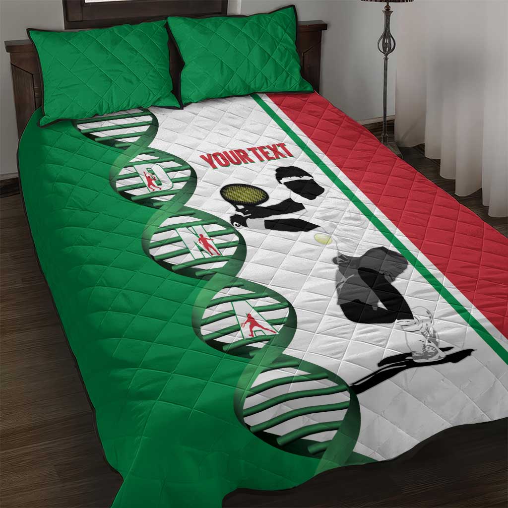 Personalised Italy Tennis Quilt Bed Set Its In My DNA - Wonder Print Shop
