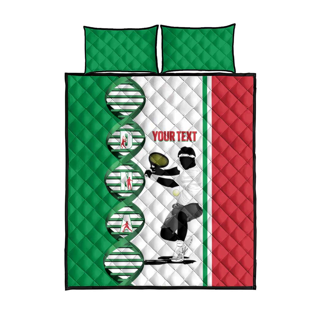Personalised Italy Tennis Quilt Bed Set Its In My DNA - Wonder Print Shop