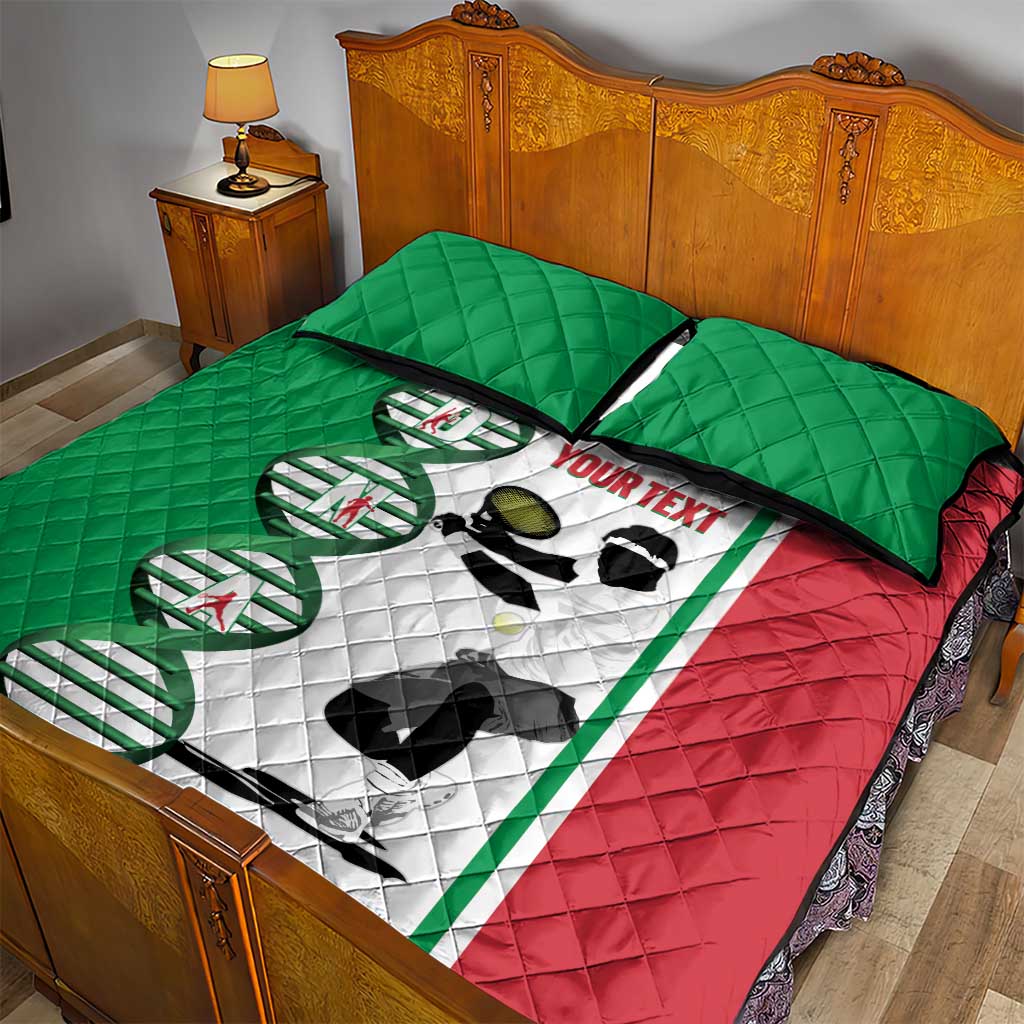 Personalised Italy Tennis Quilt Bed Set Its In My DNA - Wonder Print Shop