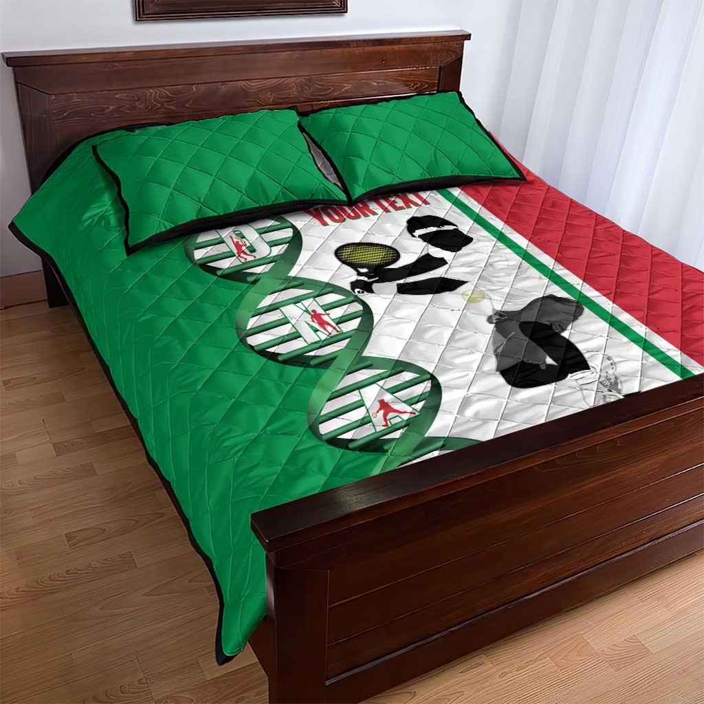 Personalised Italy Tennis Quilt Bed Set Its In My DNA - Wonder Print Shop
