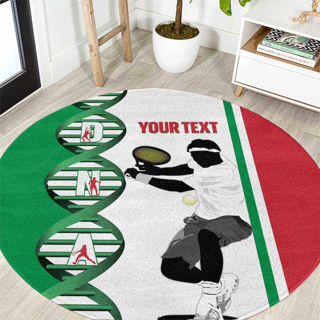 Personalised Italy Tennis Round Carpet Its In My DNA - Wonder Print Shop