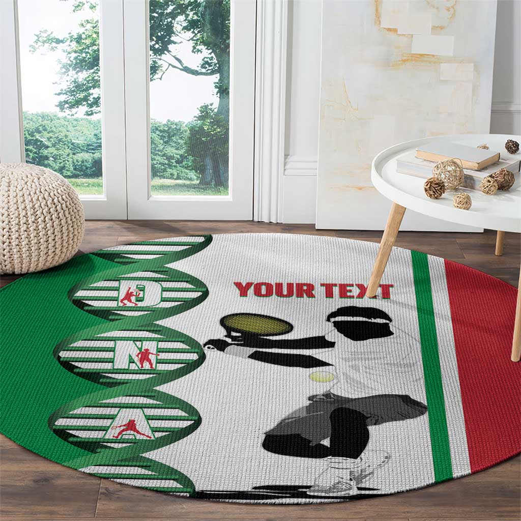 Personalised Italy Tennis Round Carpet Its In My DNA - Wonder Print Shop