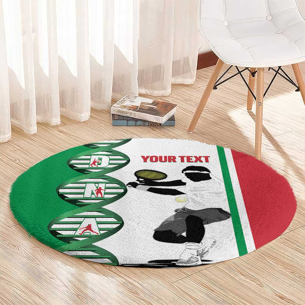 Personalised Italy Tennis Round Carpet Its In My DNA - Wonder Print Shop