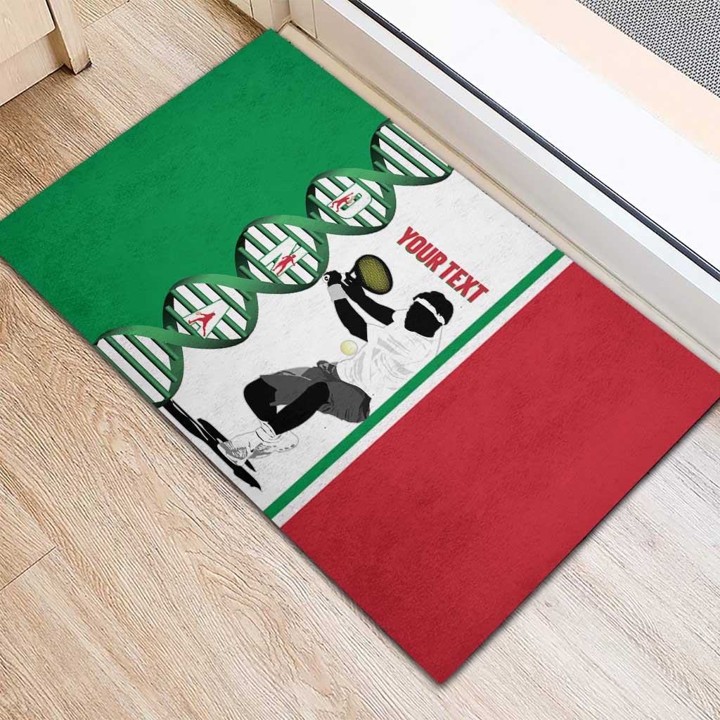 Personalised Italy Tennis Rubber Doormat Its In My DNA - Wonder Print Shop