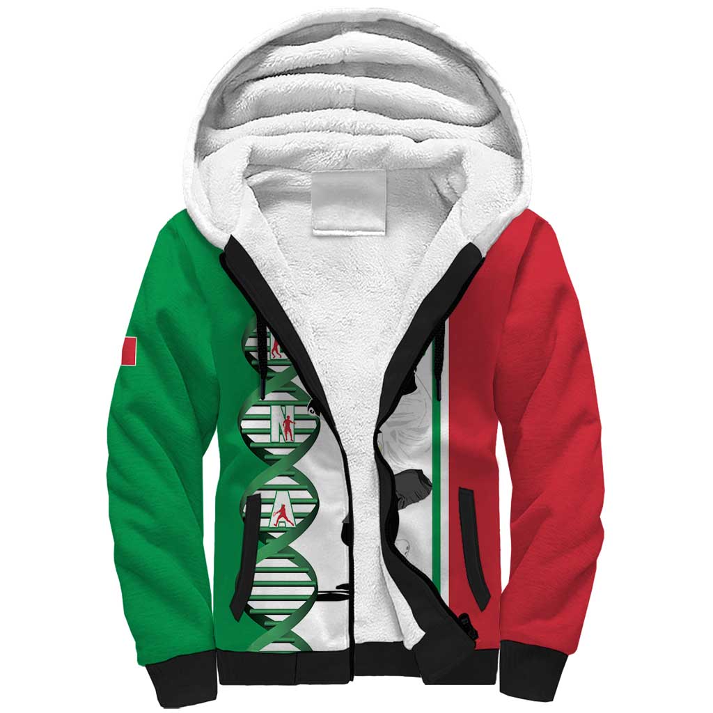 Personalised Italy Tennis Sherpa Hoodie Its In My DNA - Wonder Print Shop