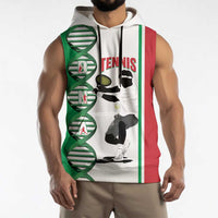 Personalised Italy Tennis Sleeveless Hoodie Its In My DNA - Wonder Print Shop