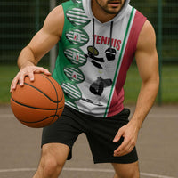 Personalised Italy Tennis Sleeveless Hoodie Its In My DNA - Wonder Print Shop