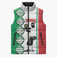 Personalised Italy Tennis Sleeveless Puffer Jacket Its In My DNA - Wonder Print Shop