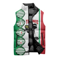 Personalised Italy Tennis Sleeveless Puffer Jacket Its In My DNA - Wonder Print Shop