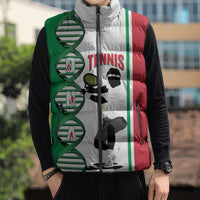 Personalised Italy Tennis Sleeveless Puffer Jacket Its In My DNA - Wonder Print Shop