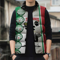 Personalised Italy Tennis Sleeveless Puffer Jacket Its In My DNA - Wonder Print Shop