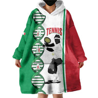 Personalised Italy Tennis Wearable Blanket Hoodie Its In My DNA - Wonder Print Shop