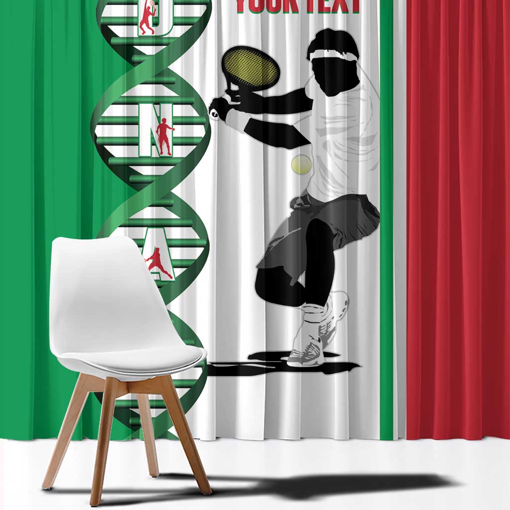 Personalised Italy Tennis Window Curtain Its In My DNA - Wonder Print Shop