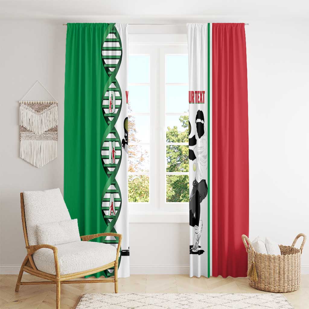 Personalised Italy Tennis Window Curtain Its In My DNA - Wonder Print Shop