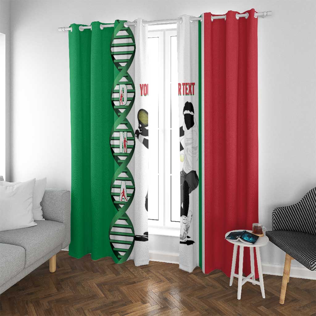 Personalised Italy Tennis Window Curtain Its In My DNA - Wonder Print Shop