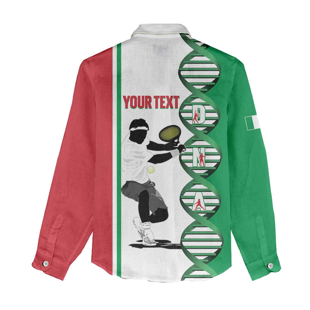 Personalised Italy Tennis Women Casual Shirt Its In My DNA - Wonder Print Shop
