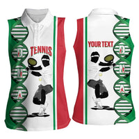 Personalised Italy Tennis Women Sleeveless Polo Shirt Its In My DNA - Wonder Print Shop