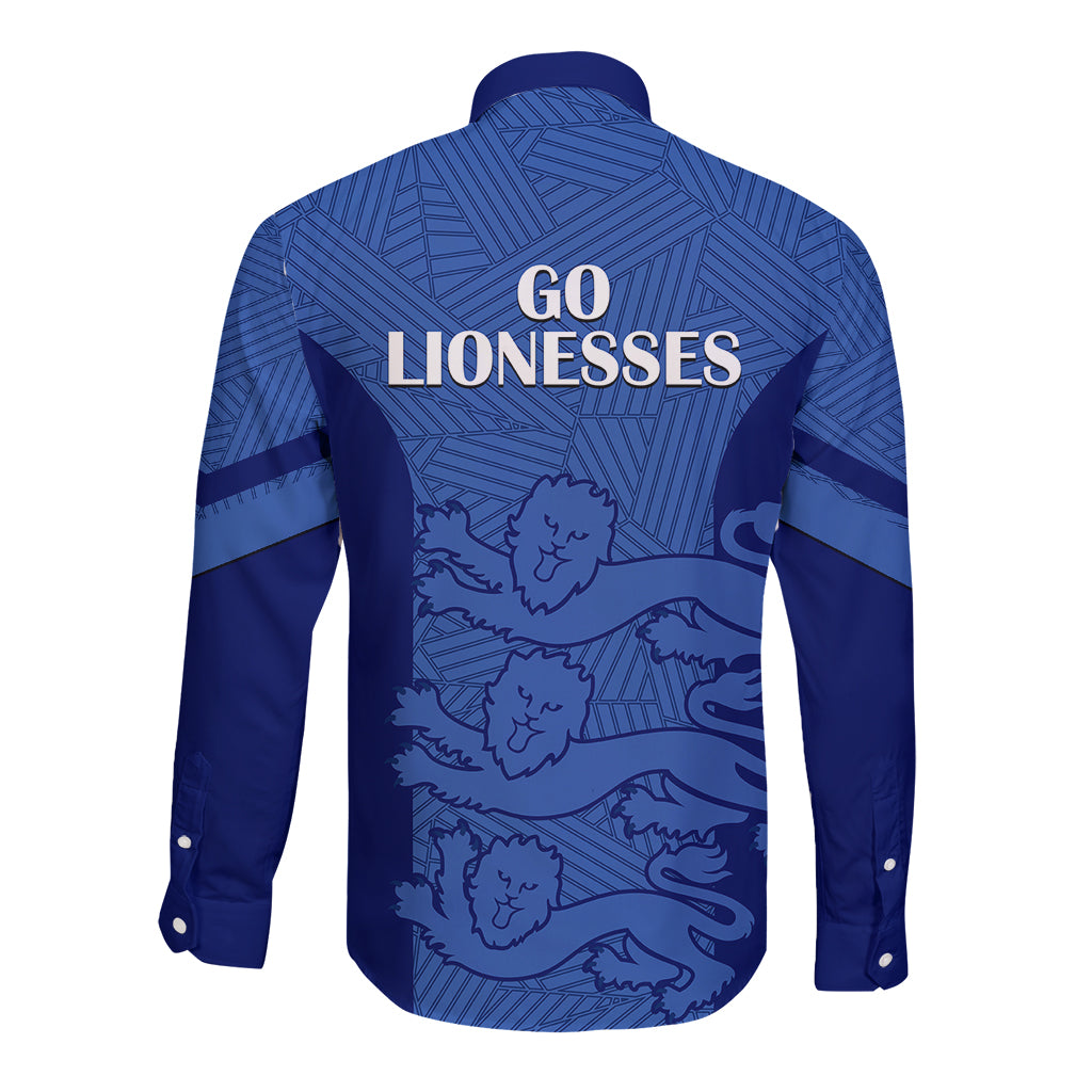 England Football Long Sleeve Button Shirt Go Lionesses 2023 World Cup - Wonder Print Shop