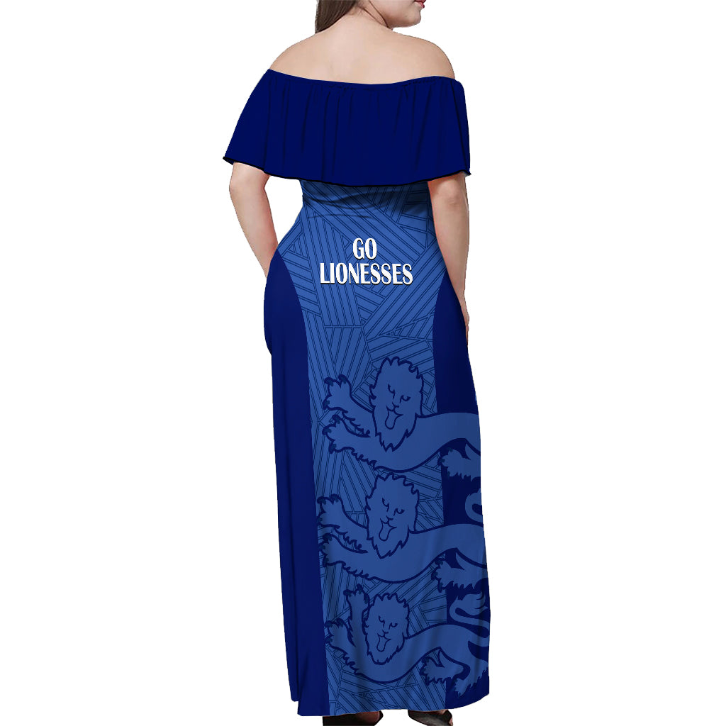 England Football Off Shoulder Maxi Dress Go Lionesses 2023 World Cup - Wonder Print Shop