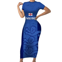 England Football Short Sleeve Bodycon Dress Go Lionesses 2023 World Cup - Wonder Print Shop