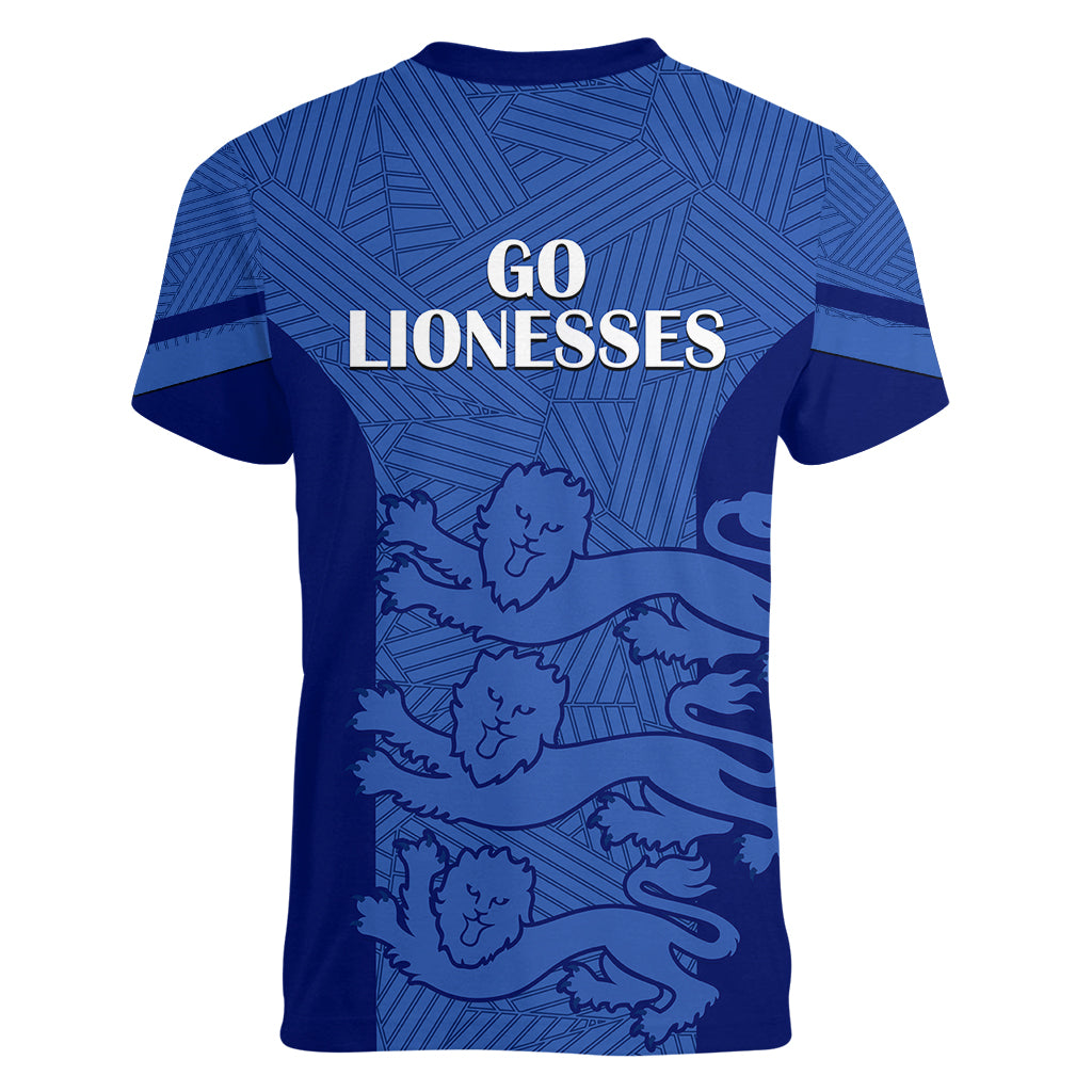 England Football Women V Neck T Shirt Go Lionesses 2023 World Cup - Wonder Print Shop