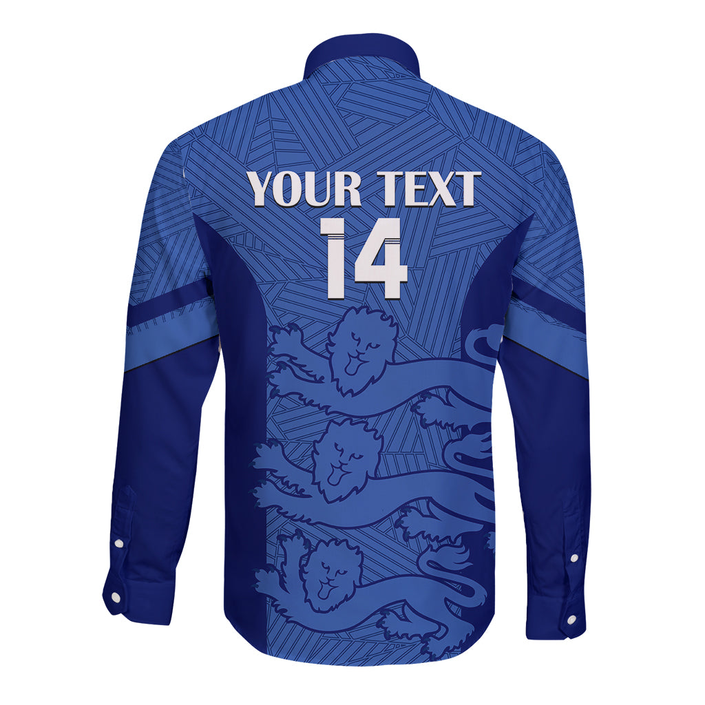 Custom England Football Long Sleeve Button Shirt Go Lionesses 2023 World Cup - Wonder Print Shop