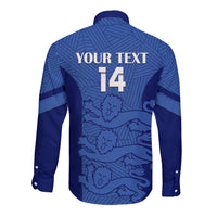 Custom England Football Long Sleeve Button Shirt Go Lionesses 2023 World Cup - Wonder Print Shop