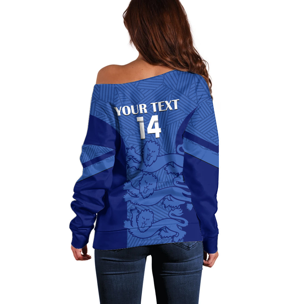 Custom England Football Off Shoulder Sweater Go Lionesses 2023 World Cup - Wonder Print Shop