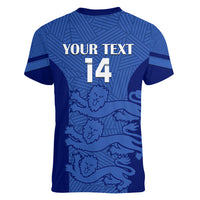 Custom England Football Women V Neck T Shirt Go Lionesses 2023 World Cup - Wonder Print Shop