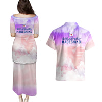 Japan Football Couples Matching Puletasi Dress and Hawaiian Shirt Go Nadeshiko 2023 World Cup - Wonder Print Shop