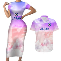 Japan Football Couples Matching Short Sleeve Bodycon Dress and Hawaiian Shirt Go Nadeshiko 2023 World Cup - Wonder Print Shop